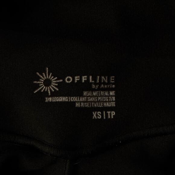 Offline by Aerie X-Small 7/8 Leggings Real Me Low-Rise Stretch Soft Crossover - Picture 4 of 5